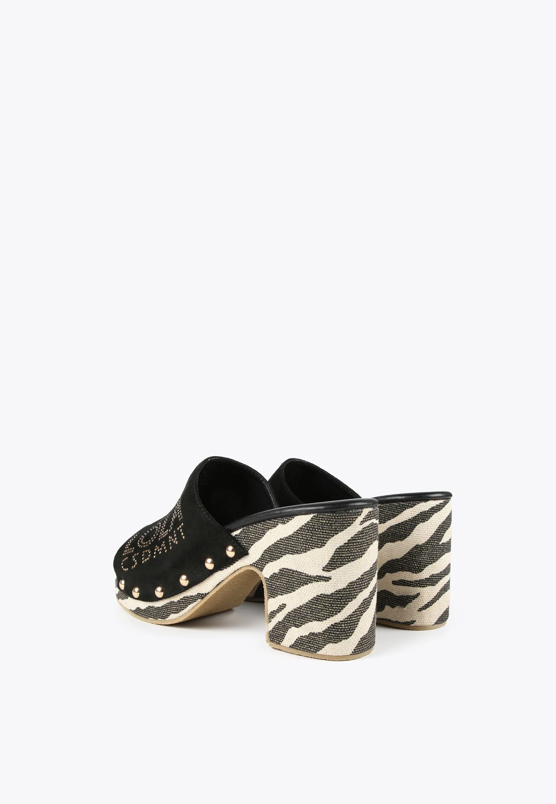 Clogs with animal print soles