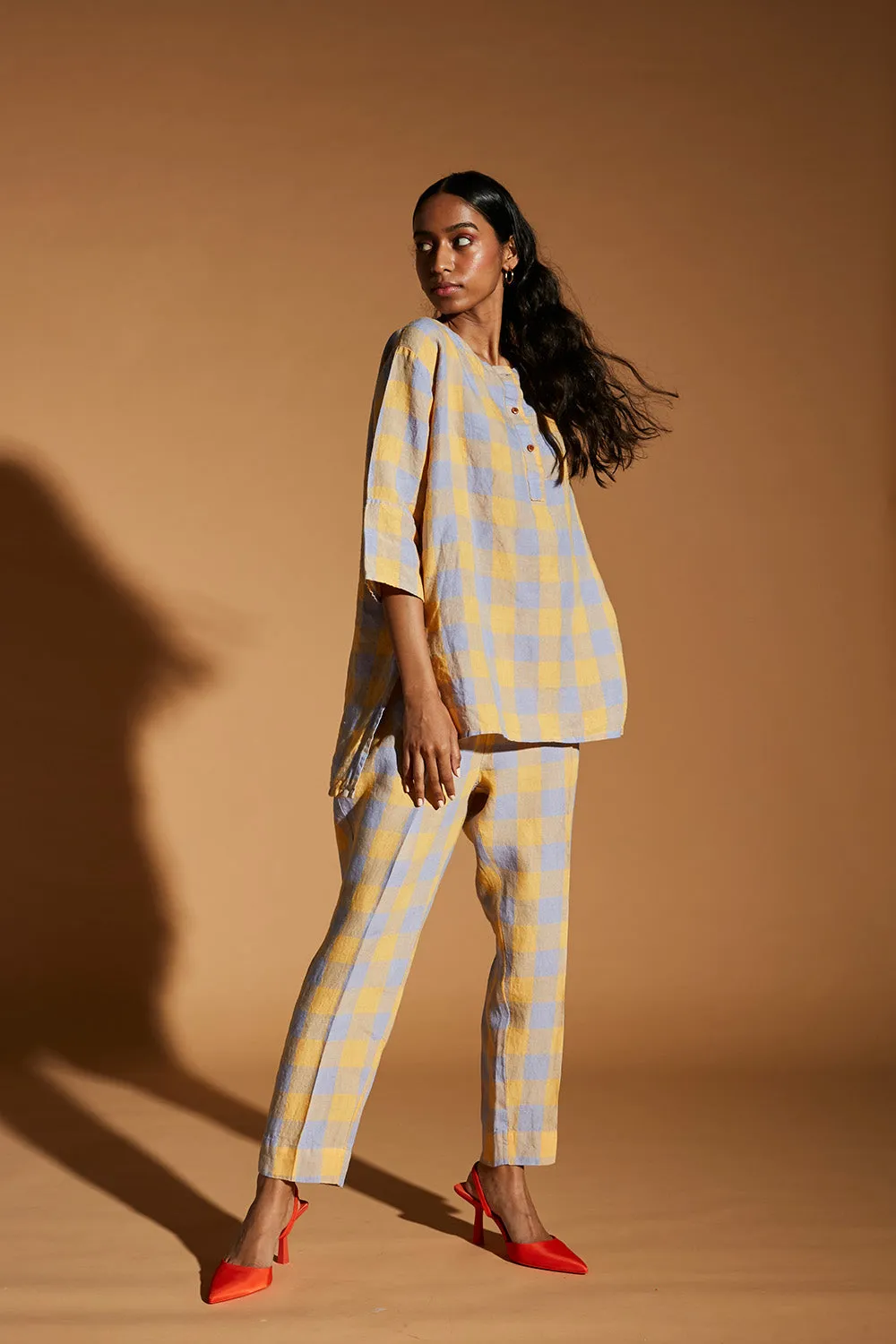 Confetti Linen Pleated Pant