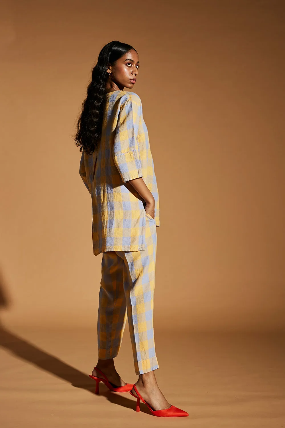 Confetti Linen Short Kurta Set
