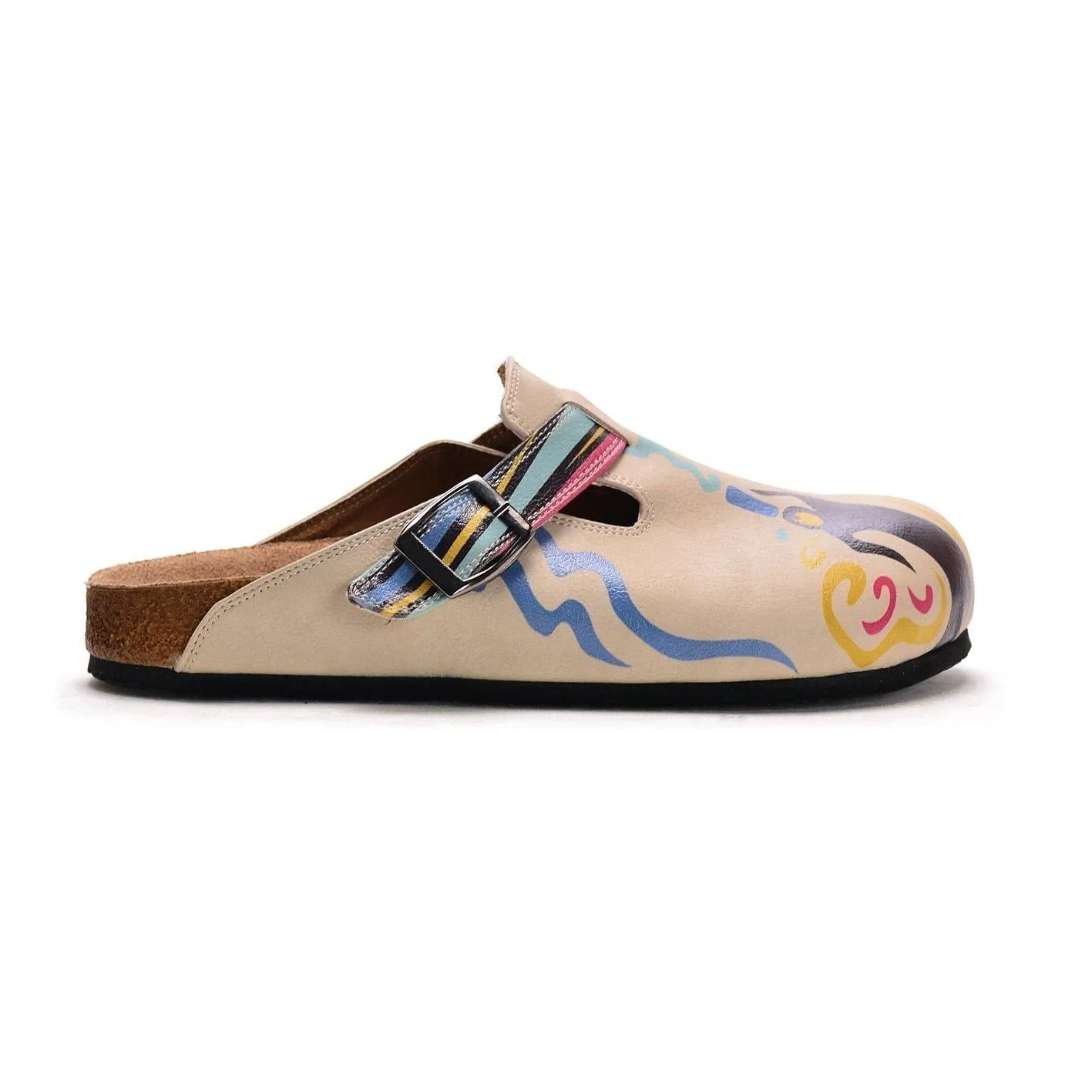 Cream African Queen Clogs CAL306