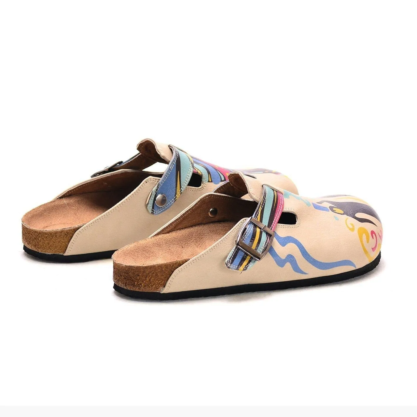 Cream African Queen Clogs CAL306