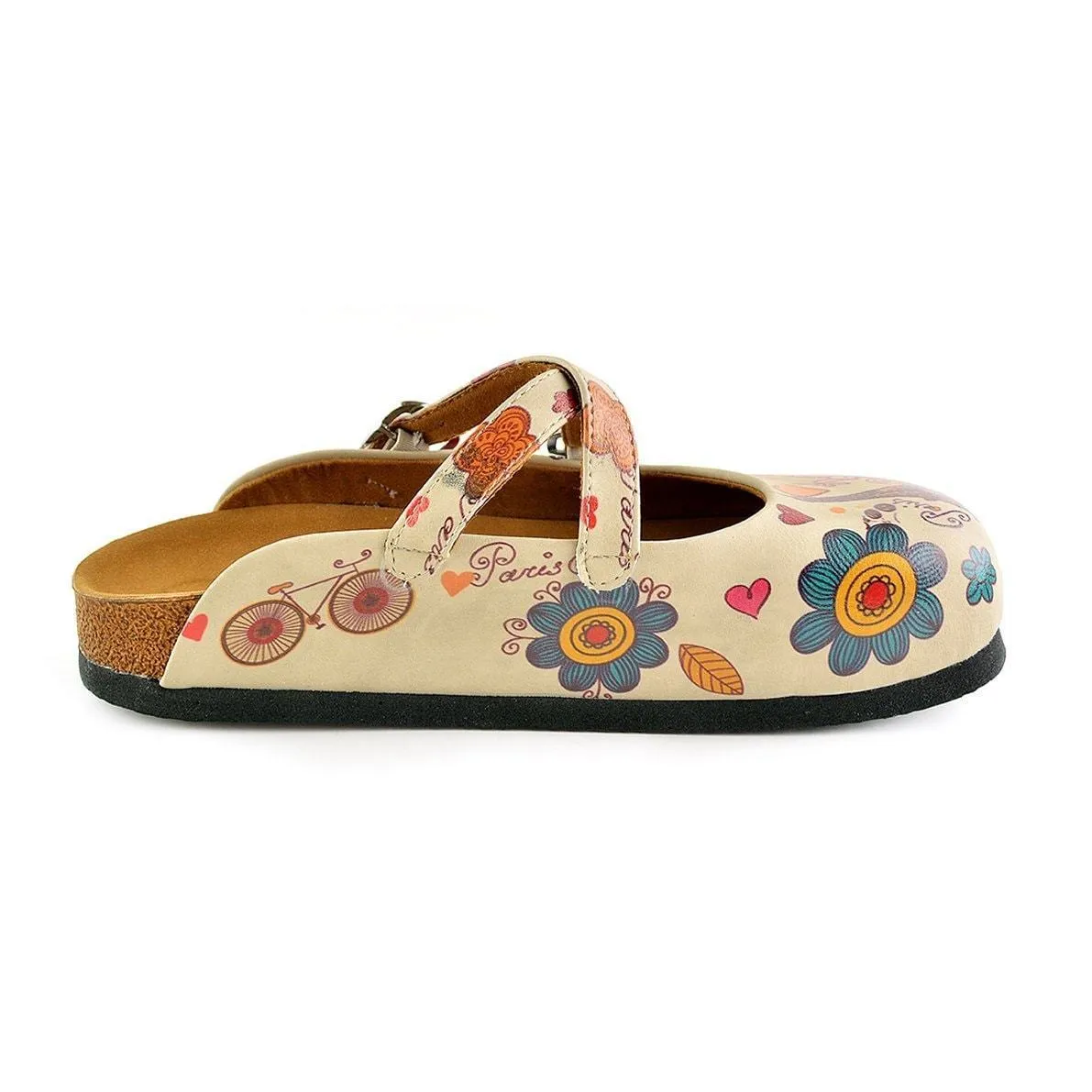 Cream & Pink Love Clogs CAL144