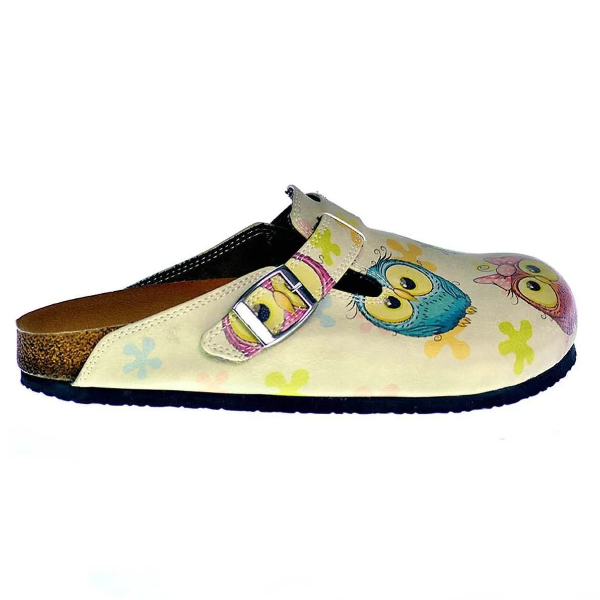 Cream Owl & Elephant Clogs CAL315