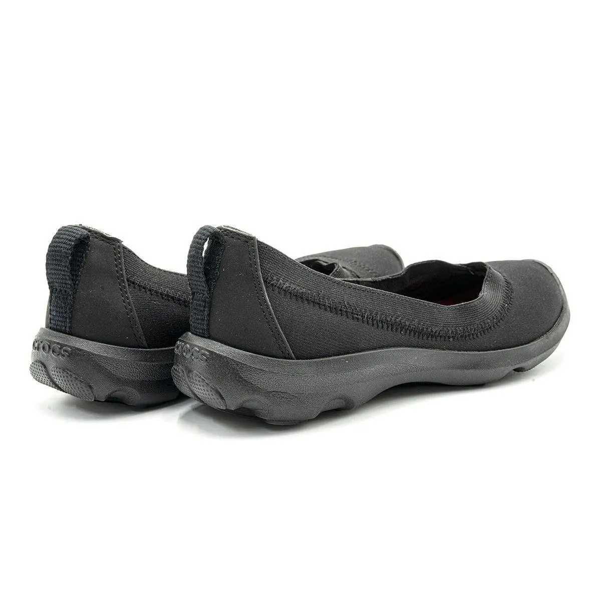 Crocs Busy Day Stretch Ballerinas Fabric Black Colour For Women
