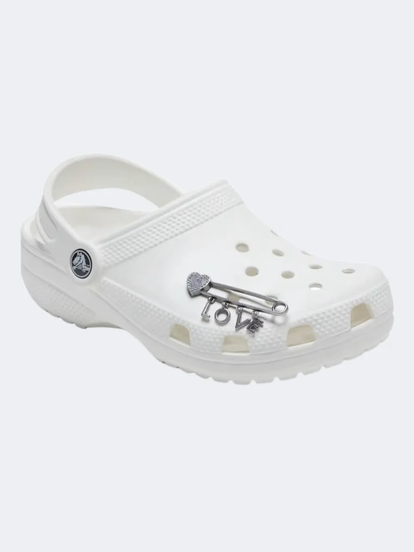 Crocs Love Safety Pin Unisex Lifestyle Pins Silver