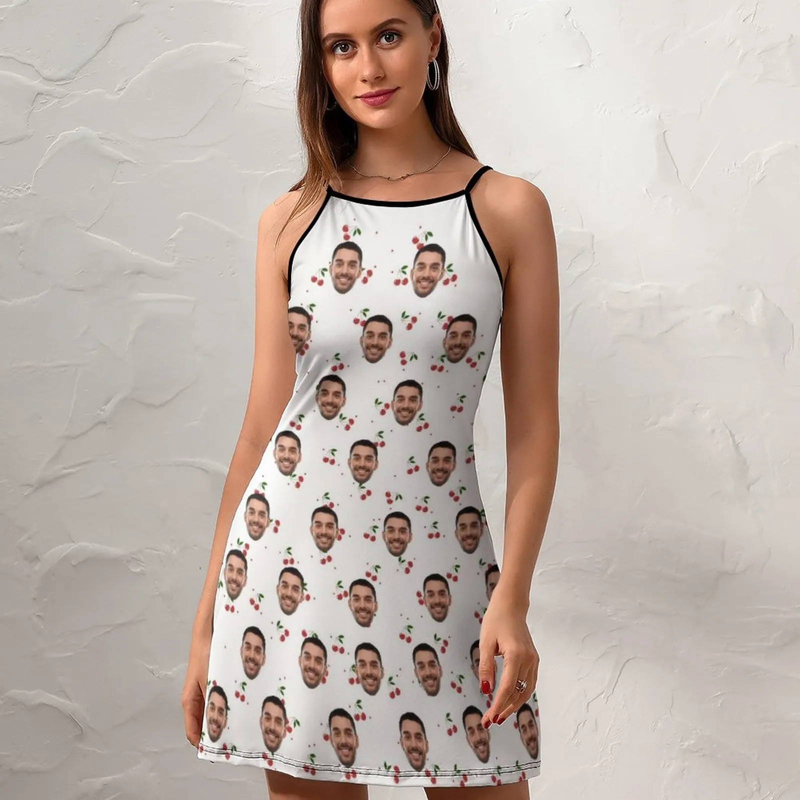Custom Face Cherry Women's Sling Dress