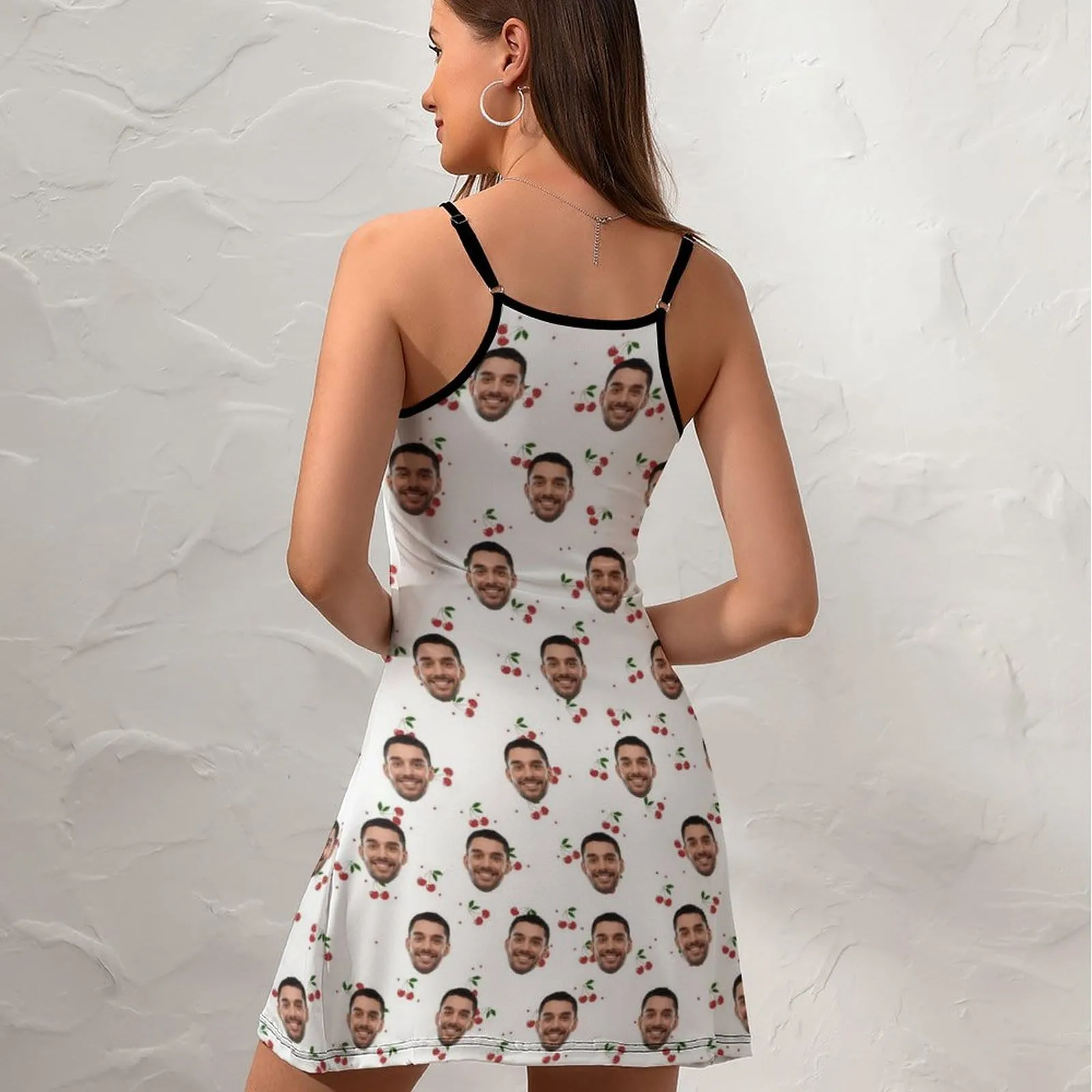 Custom Face Cherry Women's Sling Dress