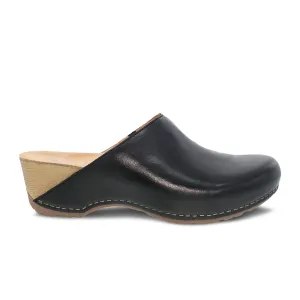 Dansko Talulah Clog (Women) - Black Milled Burnished