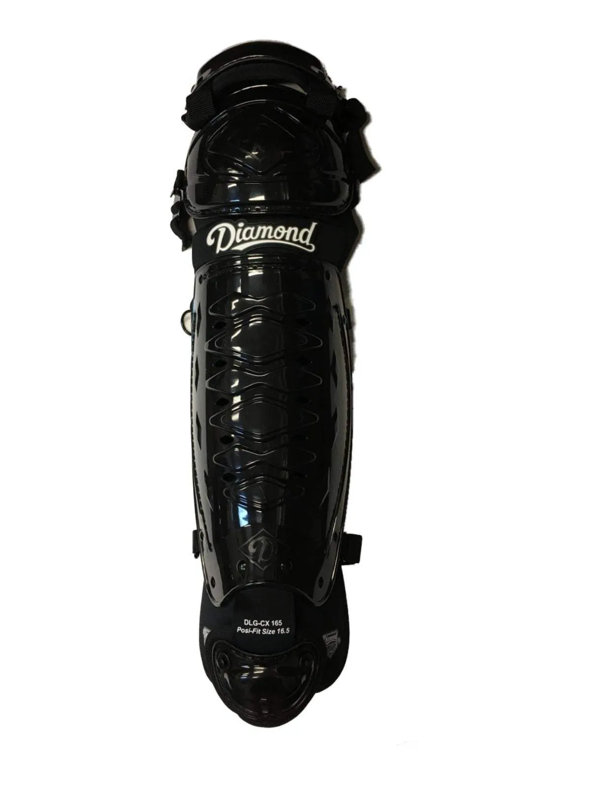 Diamond Core Series DLG-CX 165 Black Baseball Catcher's Leg Guards (16.5")
