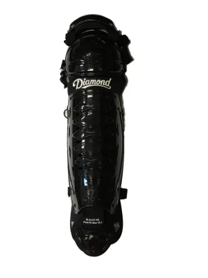 Diamond Core Series DLG-CX 165 Black Baseball Catcher's Leg Guards (16.5")