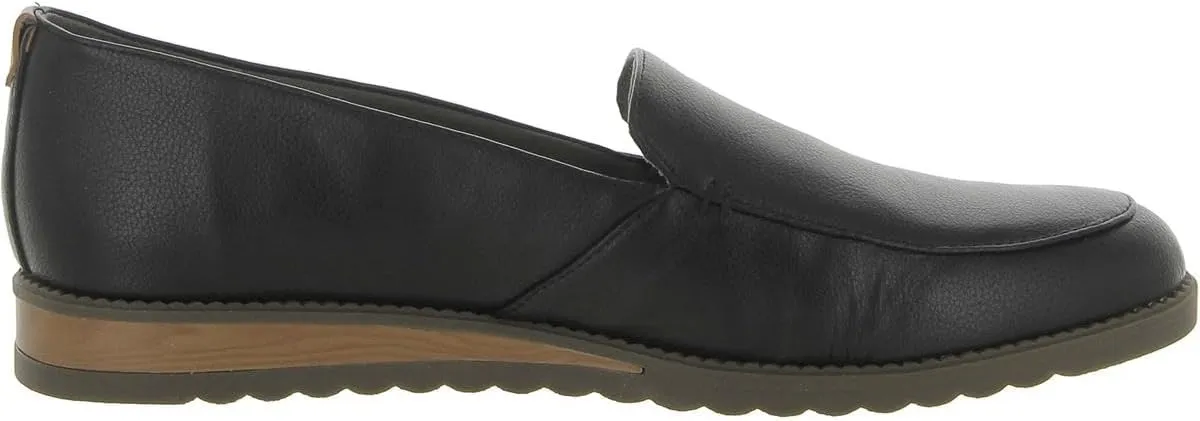 Dr. Scholl's Jet Away Black Smooth Slip On Rounded Toe Classic Loafers Shoes