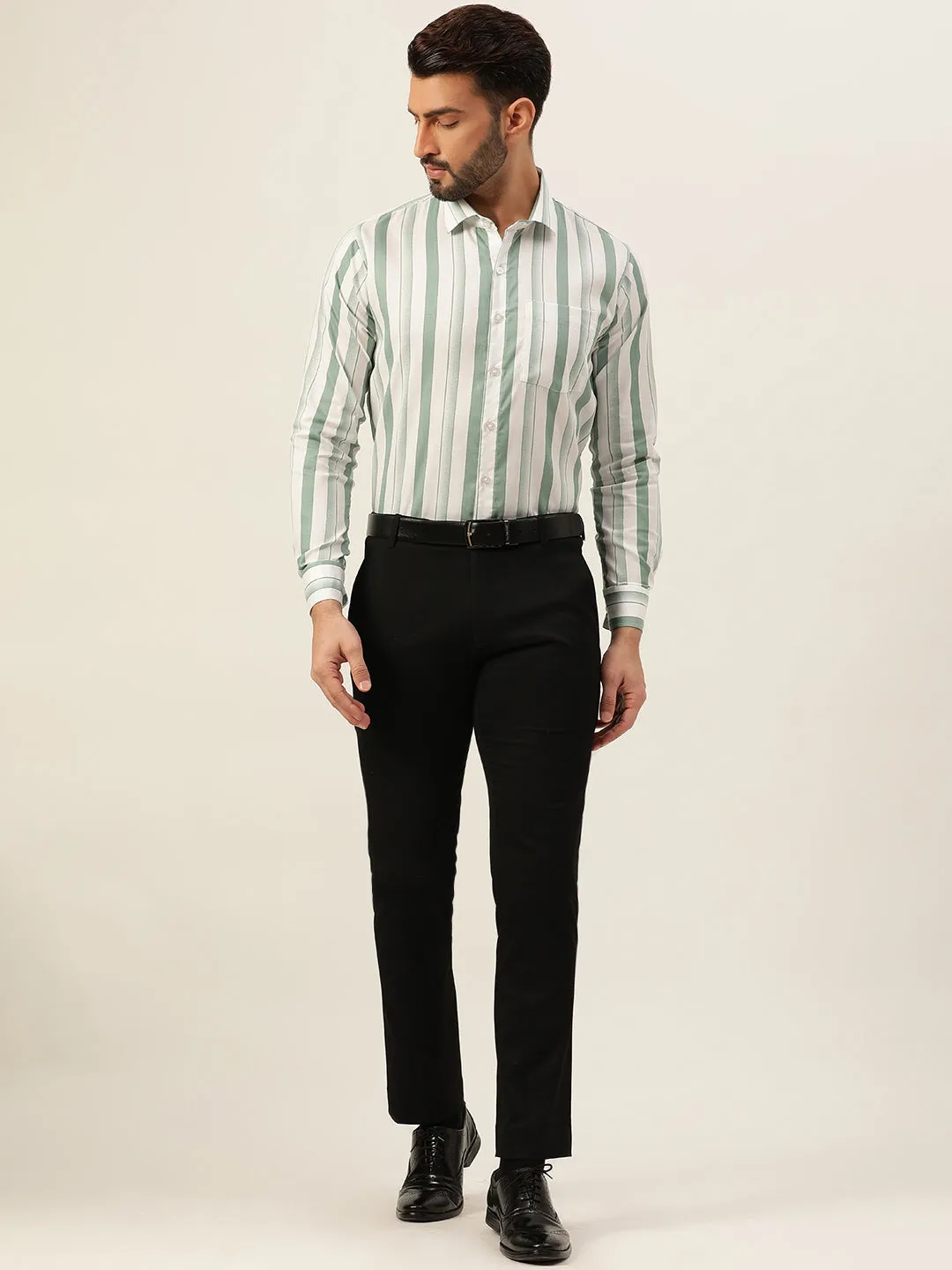 Dual Striped Men Formal Shirt