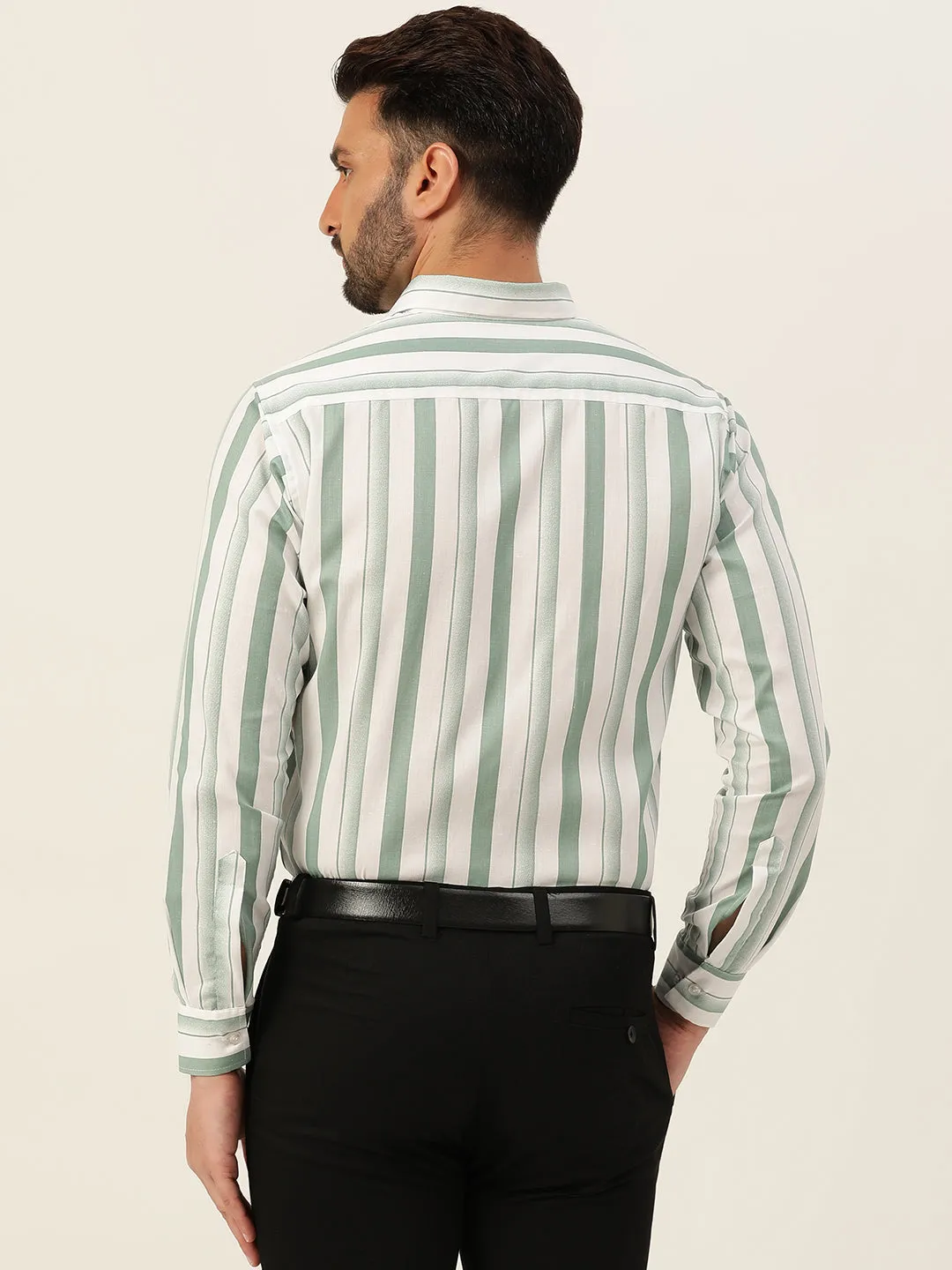 Dual Striped Men Formal Shirt