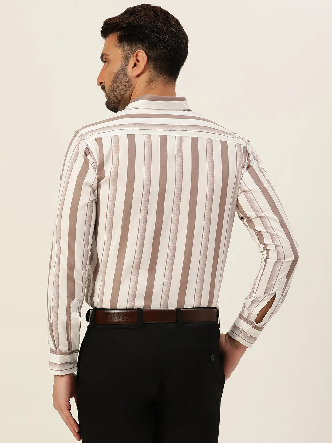 Dual Striped Men Formal Shirt