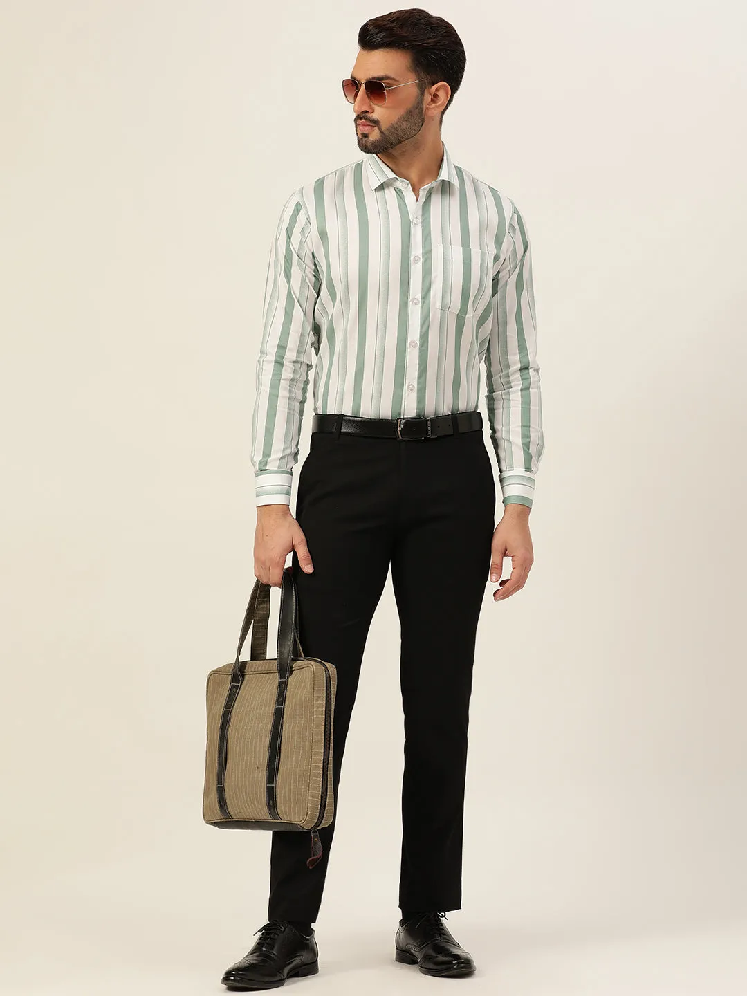 Dual Striped Men Formal Shirt