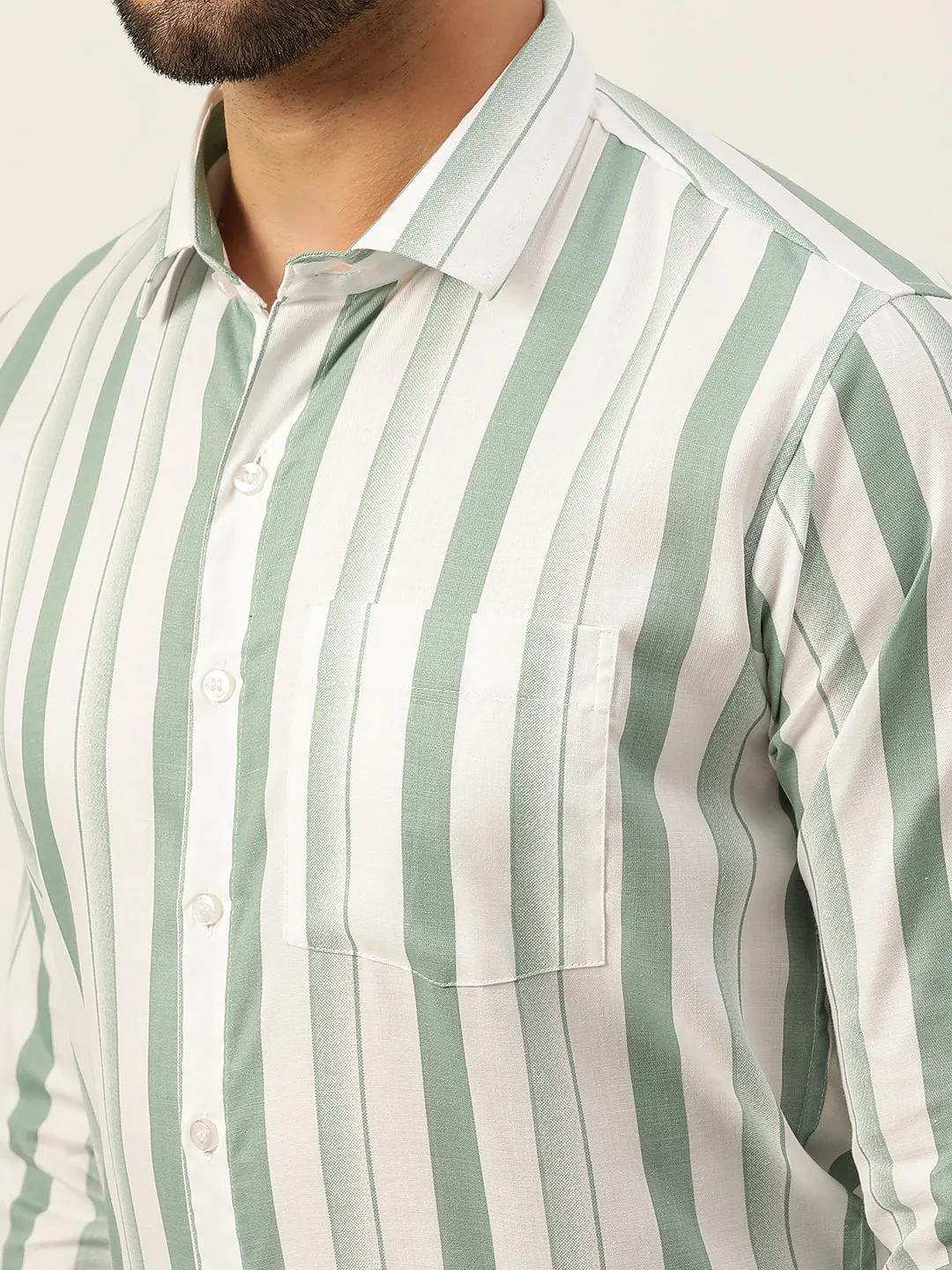 Dual Striped Men Formal Shirt