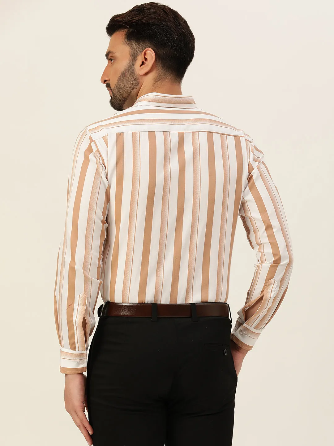 Dual Striped Men Formal Shirt