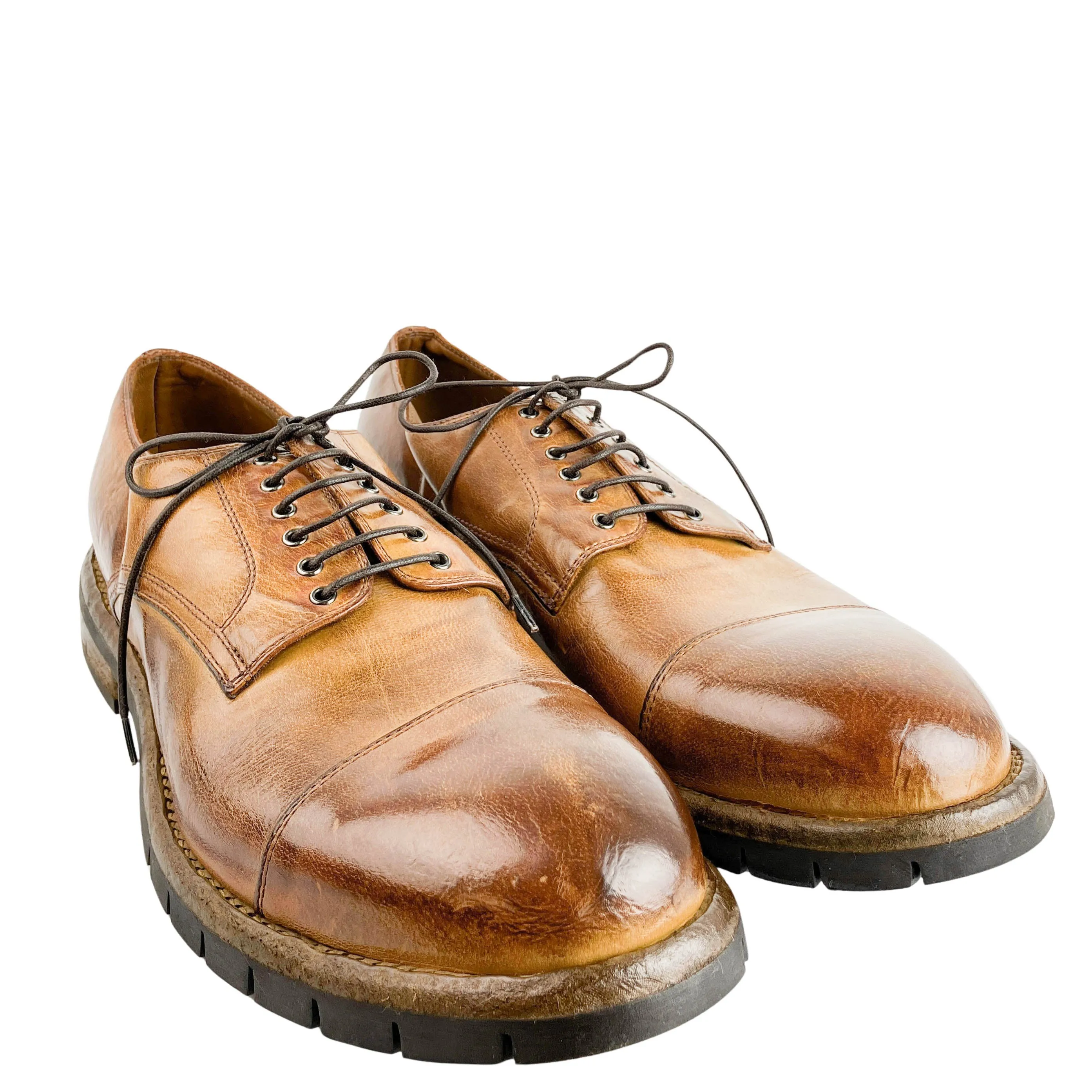 Eleventy Lace Up Shoes in Camel