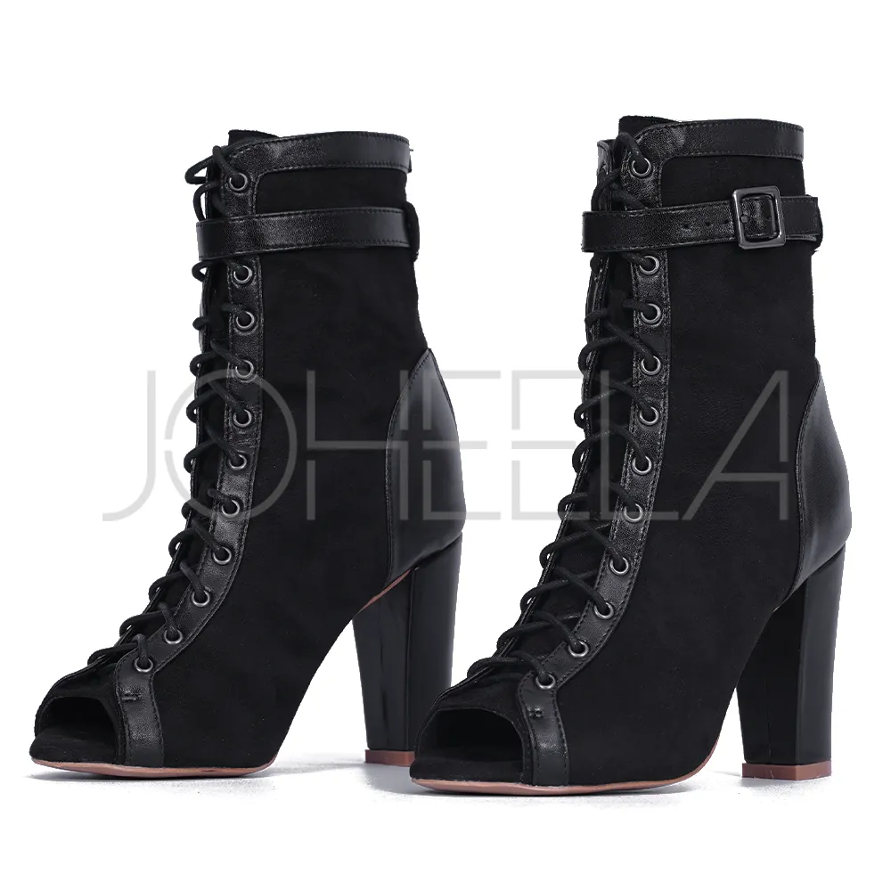 Emily noir - Talon épais - Personnalisable