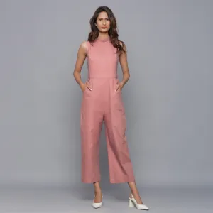 English Rose Warm Cotton Flannel Midi Jumpsuit