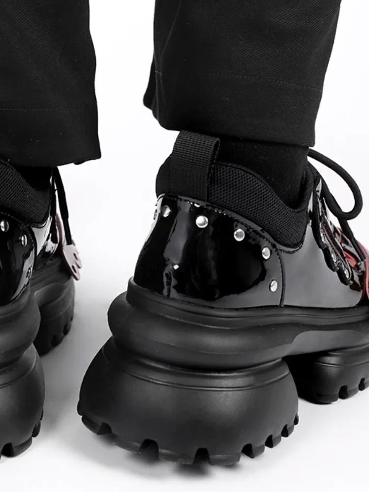 Fake leather platform shoes【s0000003924】