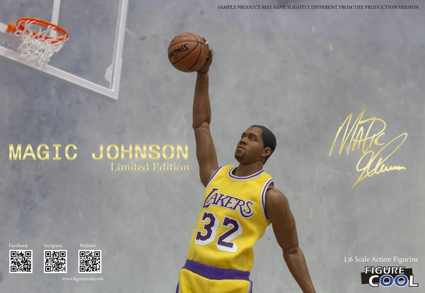FIGURE COOL - NBA Collection Action Figure 1:6 Magic Jhonson Limited Edition
