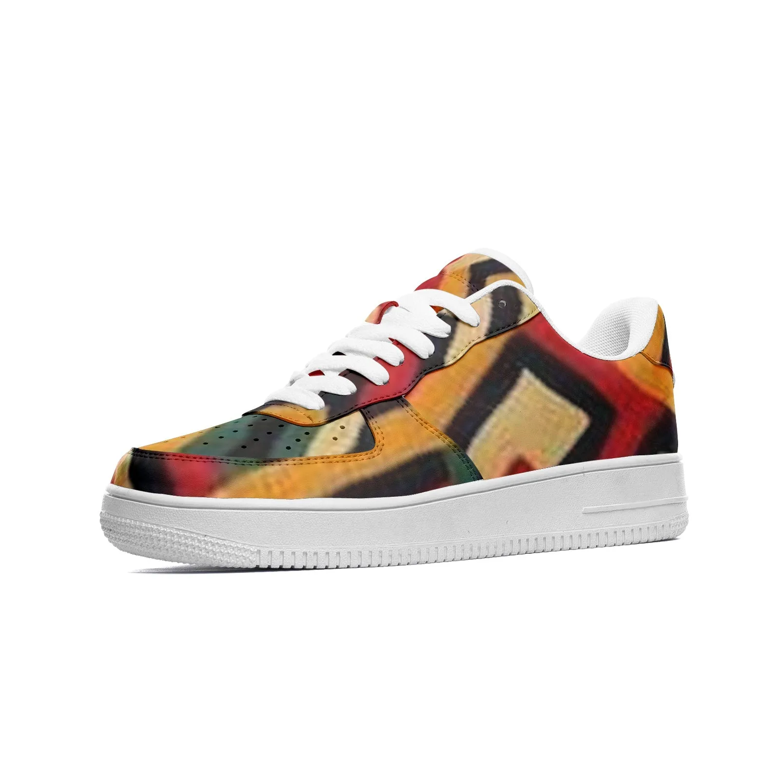 FZ African Print Unisex Low Top Leather Sneakers