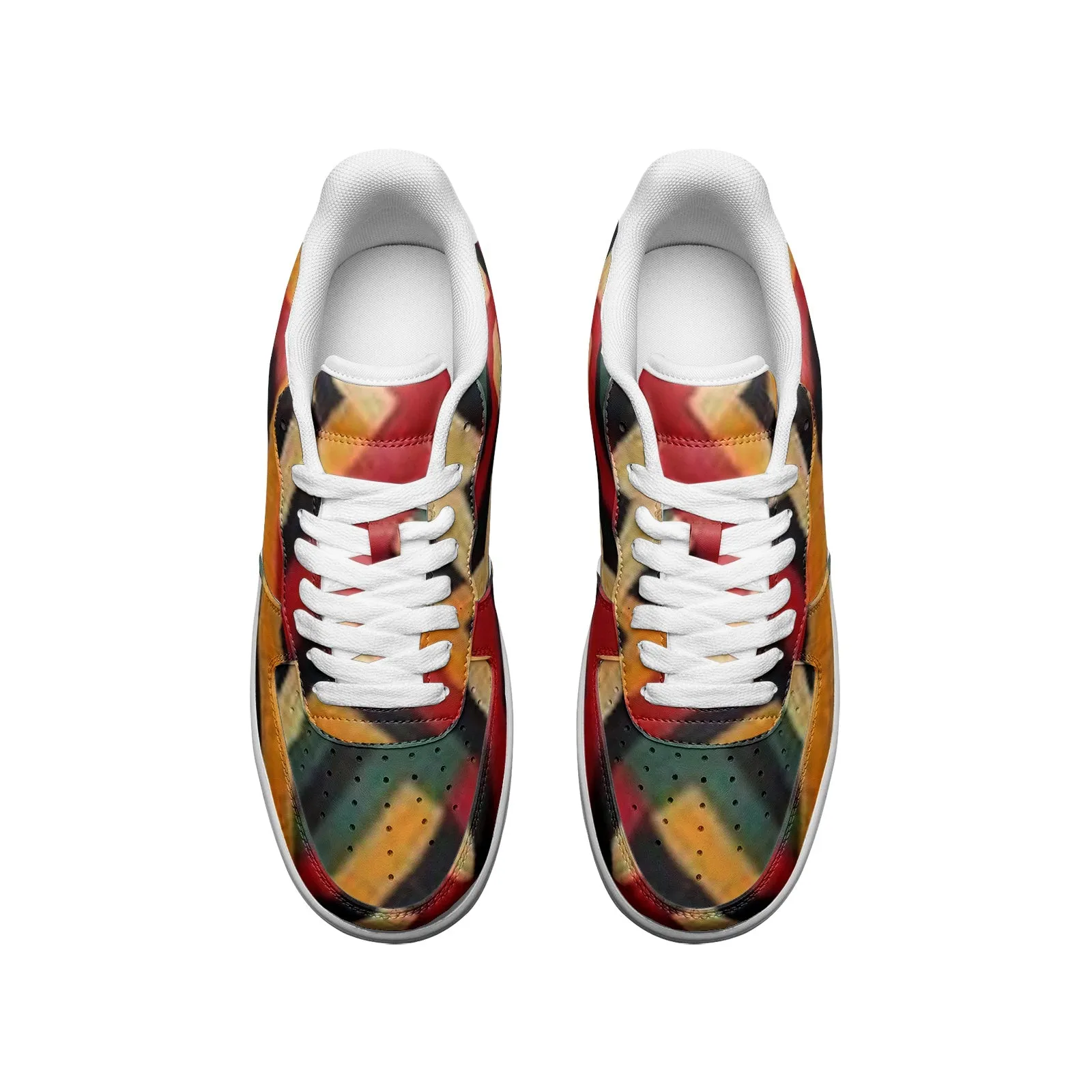 FZ African Print Unisex Low Top Leather Sneakers