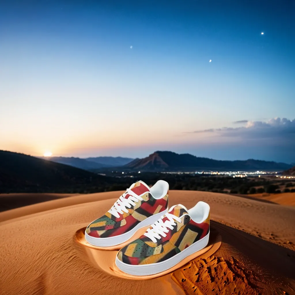 FZ African Print Unisex Low Top Leather Sneakers