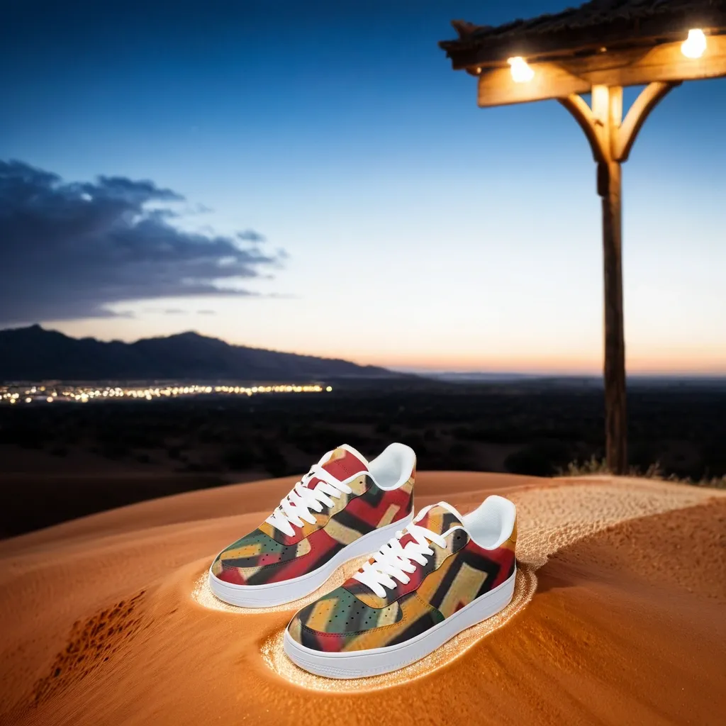 FZ African Print Unisex Low Top Leather Sneakers