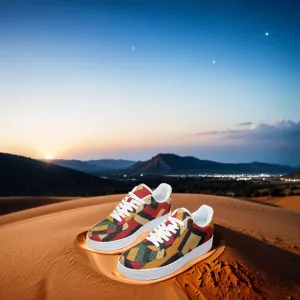 FZ African Print Unisex Low Top Leather Sneakers