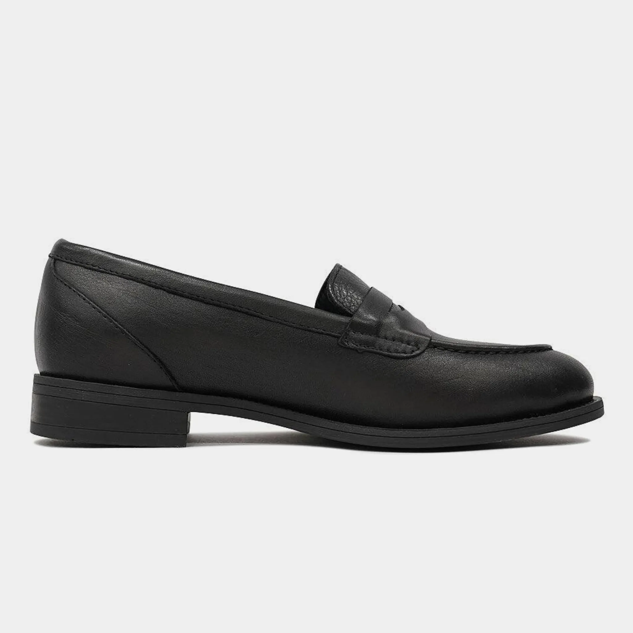 Gala Black Leather Loafers