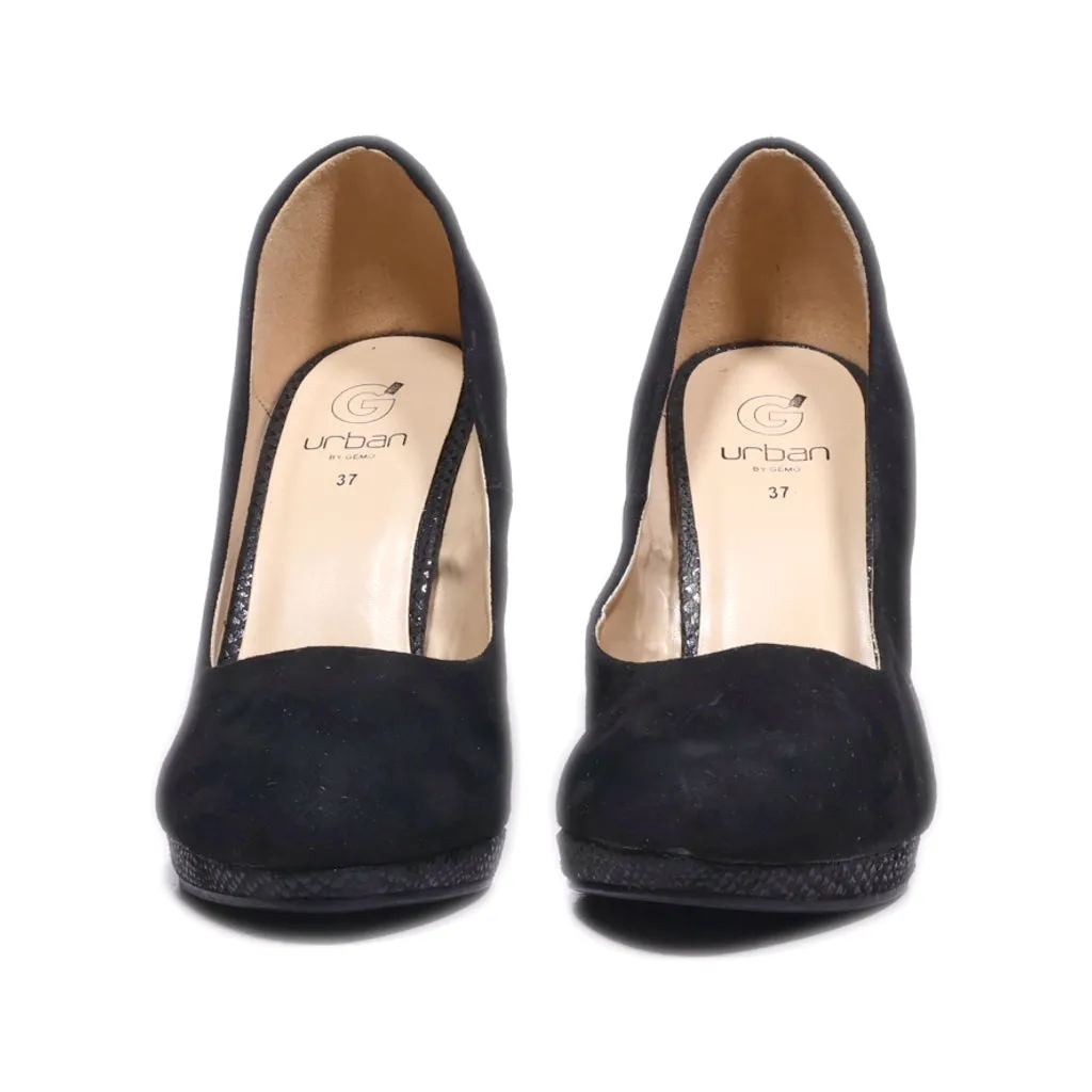 Gemo High-Heel Shoes Suede Black Colour For Women