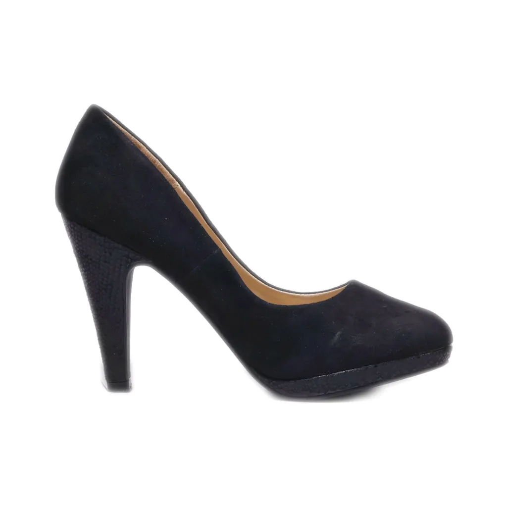 Gemo High-Heel Shoes Suede Black Colour For Women