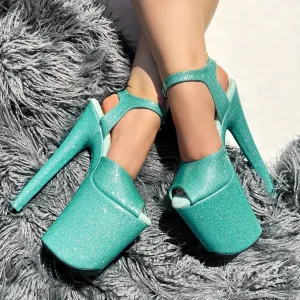Glitterati Stiletto - Baby Blues - 8 INCH