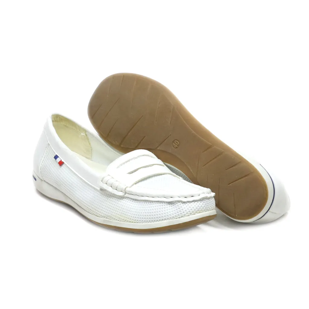 Graceland Loafers Leather White Colour For Women