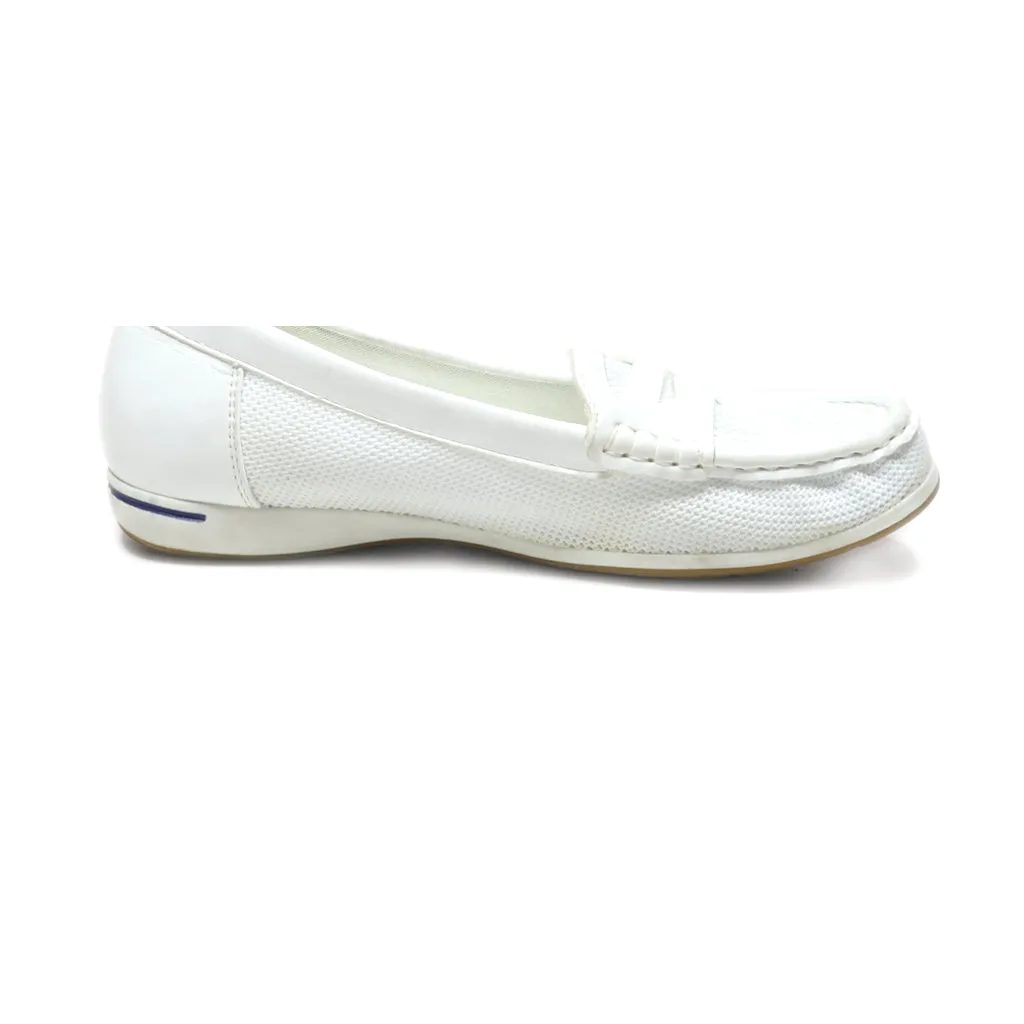 Graceland Loafers Leather White Colour For Women