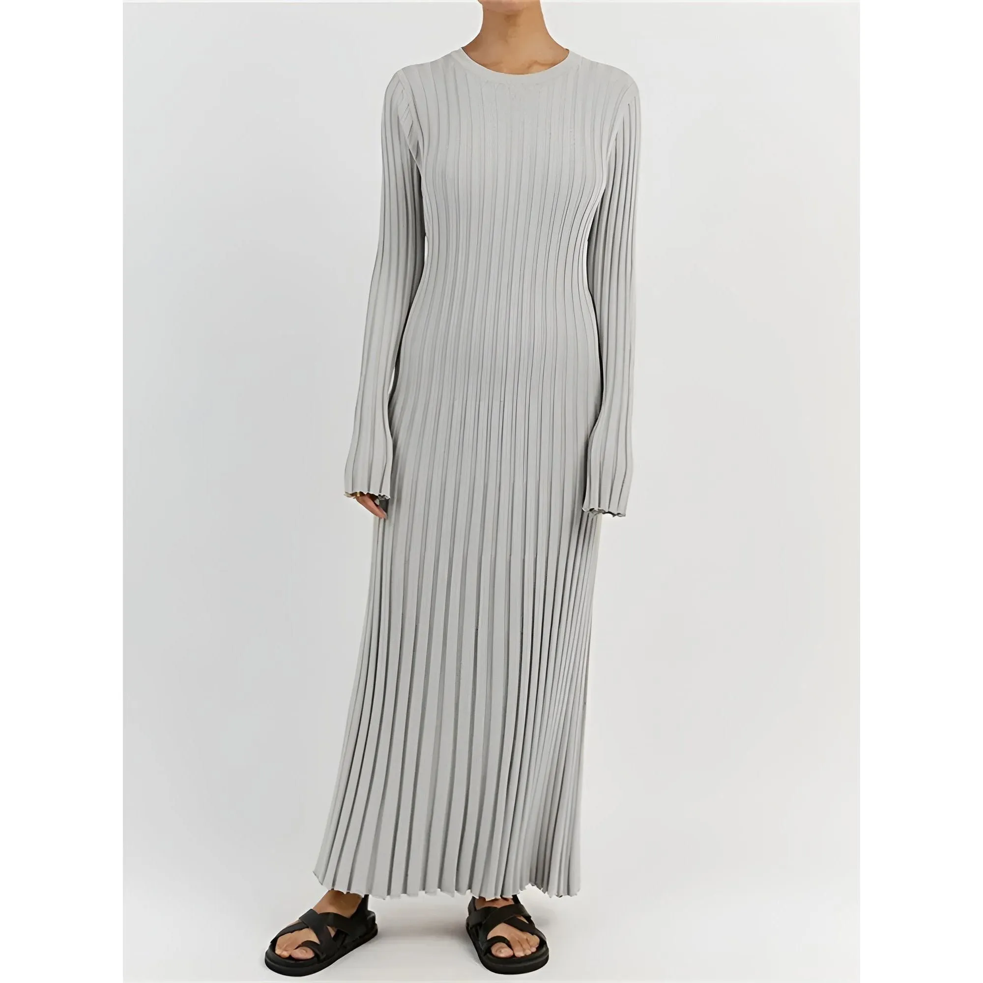 Gracy Dress - Elegantes und Atmungsaktives Langärmeliges Kleid