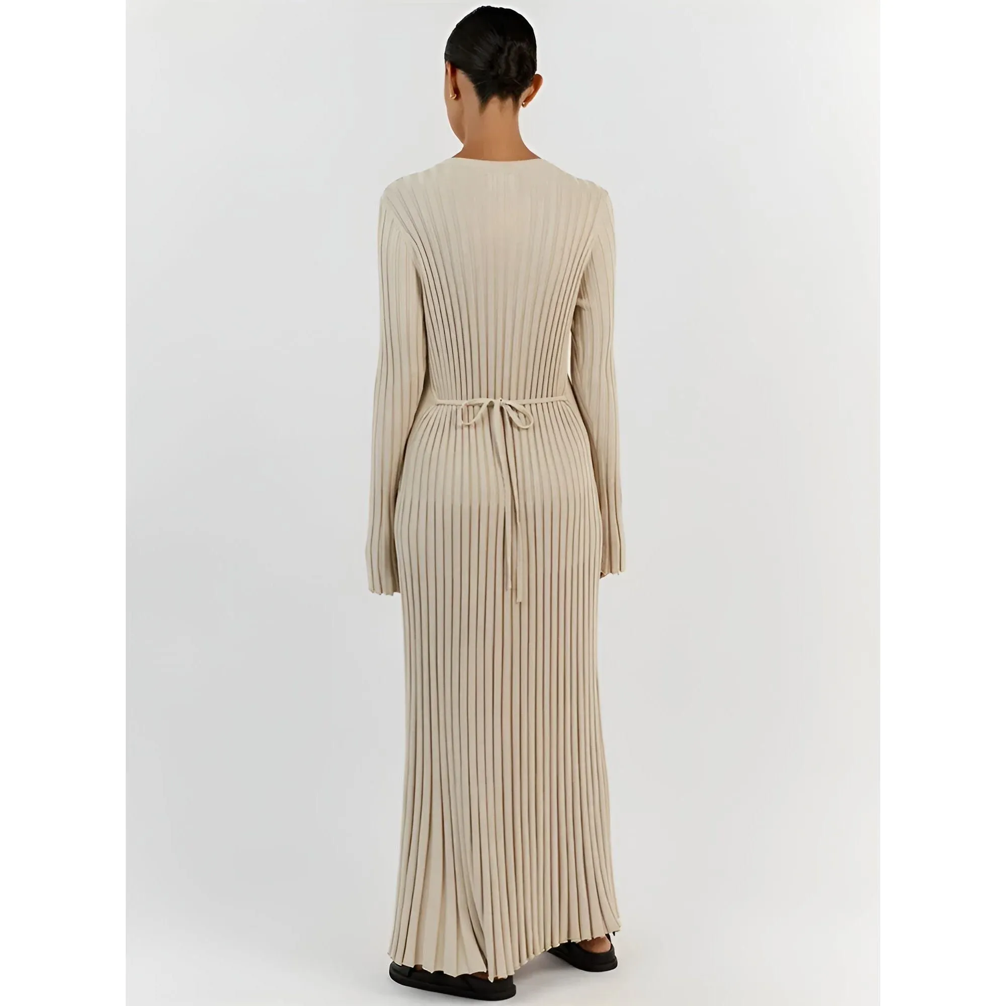 Gracy Dress - Elegantes und Atmungsaktives Langärmeliges Kleid