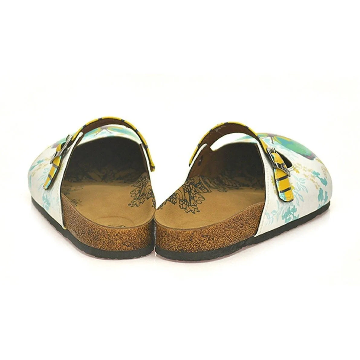 Green & Pink Butterfly Clogs CAL802