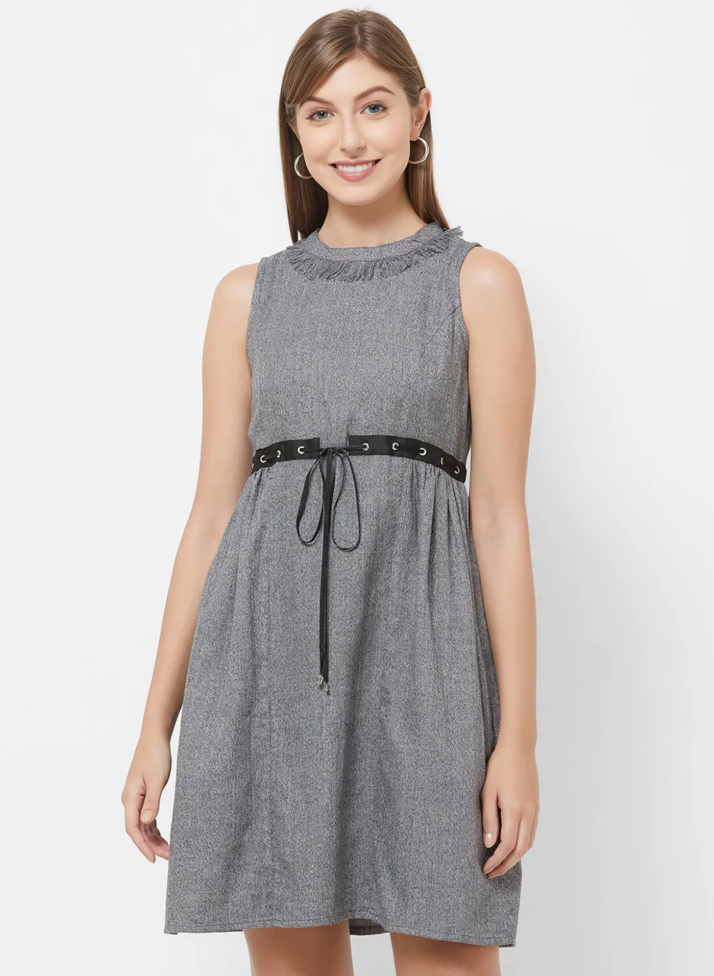 Grey Short Dress