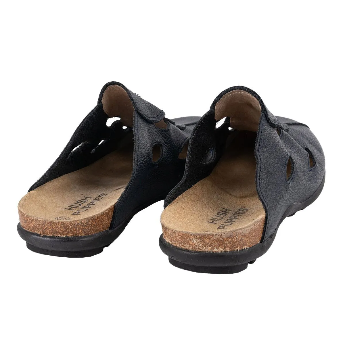 Hush Puppies Slipon Clogs Leather Blue Colour For Women