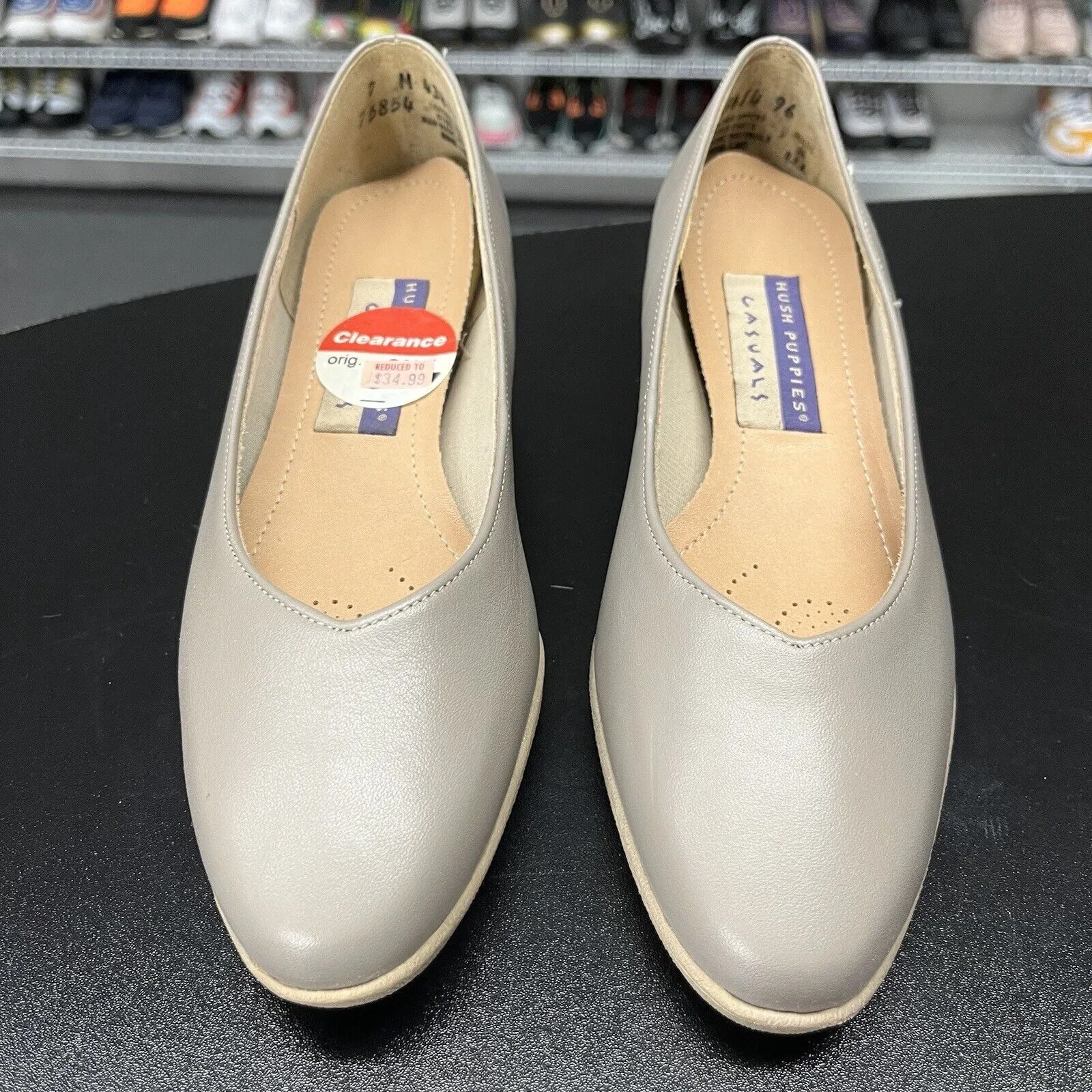 Hush Puppies Women Rose Taupe Leather Loafers Shoes Size 7 M