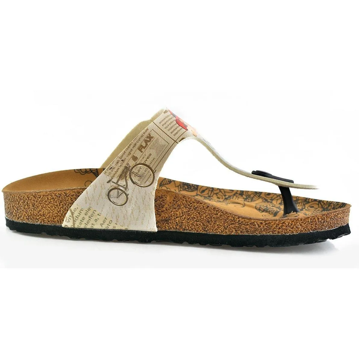 Ivory Travel T-Strap Sandal CAL506