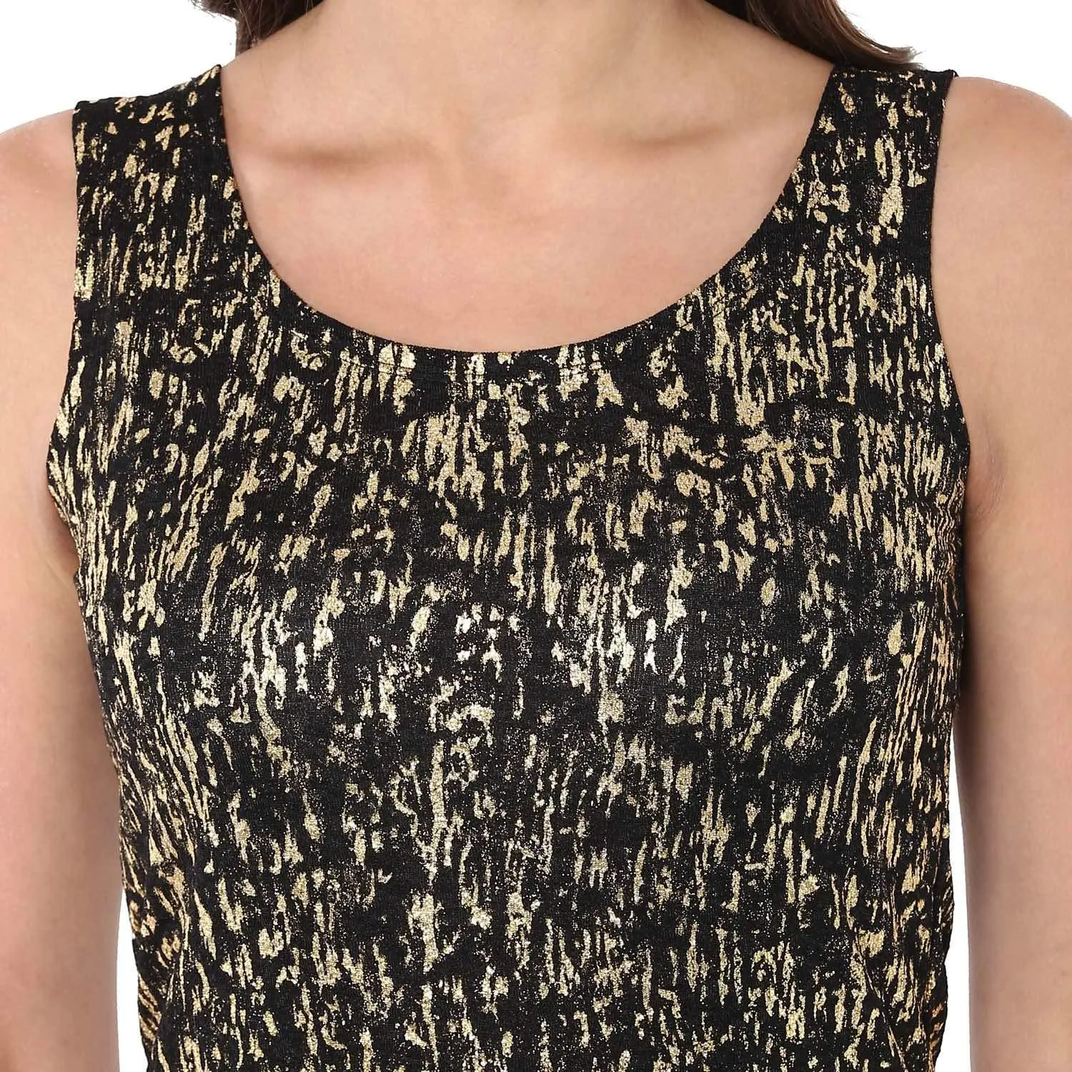 Jaune Golden Black Mini Dress