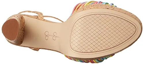 Jessica Simpson womens Immie Platform Heeled Sandal, Multi, 8 US