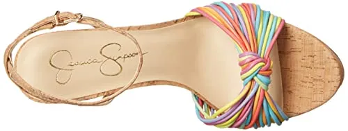 Jessica Simpson womens Immie Platform Heeled Sandal, Multi, 8 US