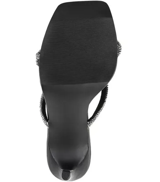 Journee Collection Women's Reena Rhinestone Stilettos Heels Shoes Black Size 11
