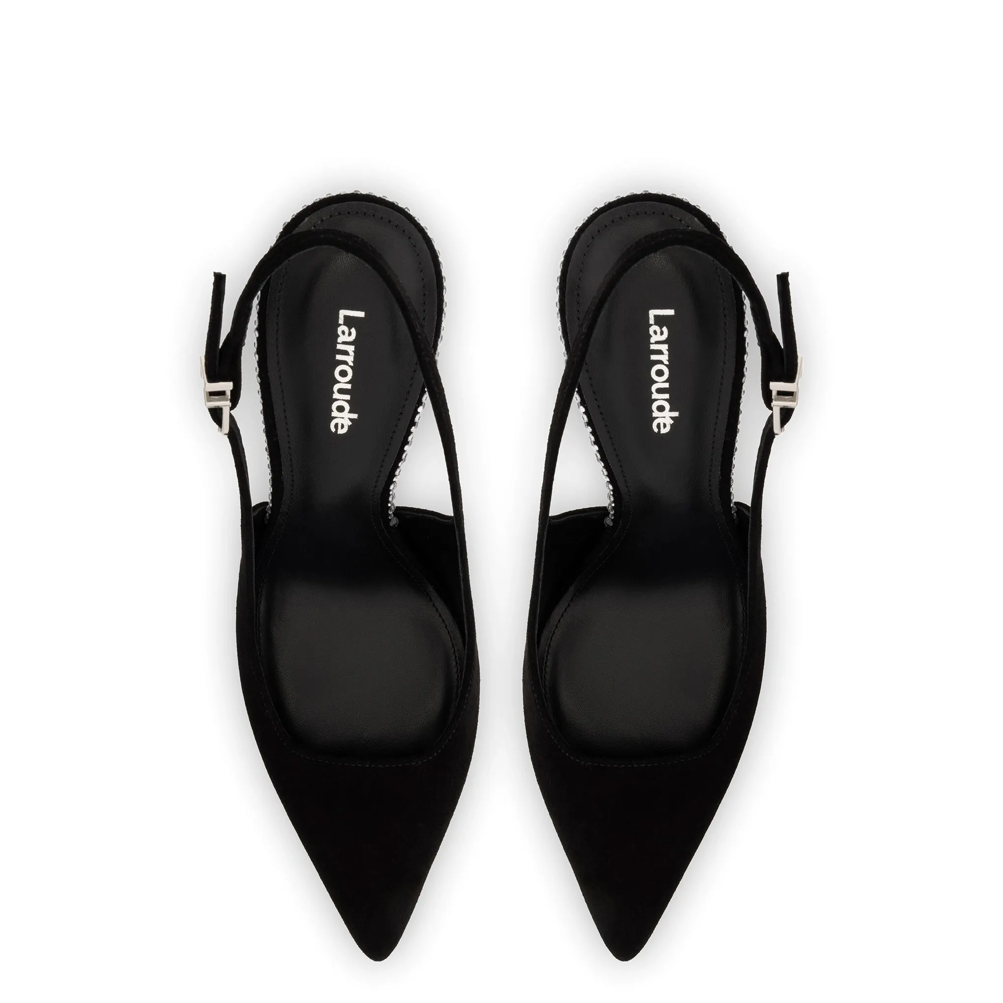 Kaitlan Crystal Pump In Black Suede