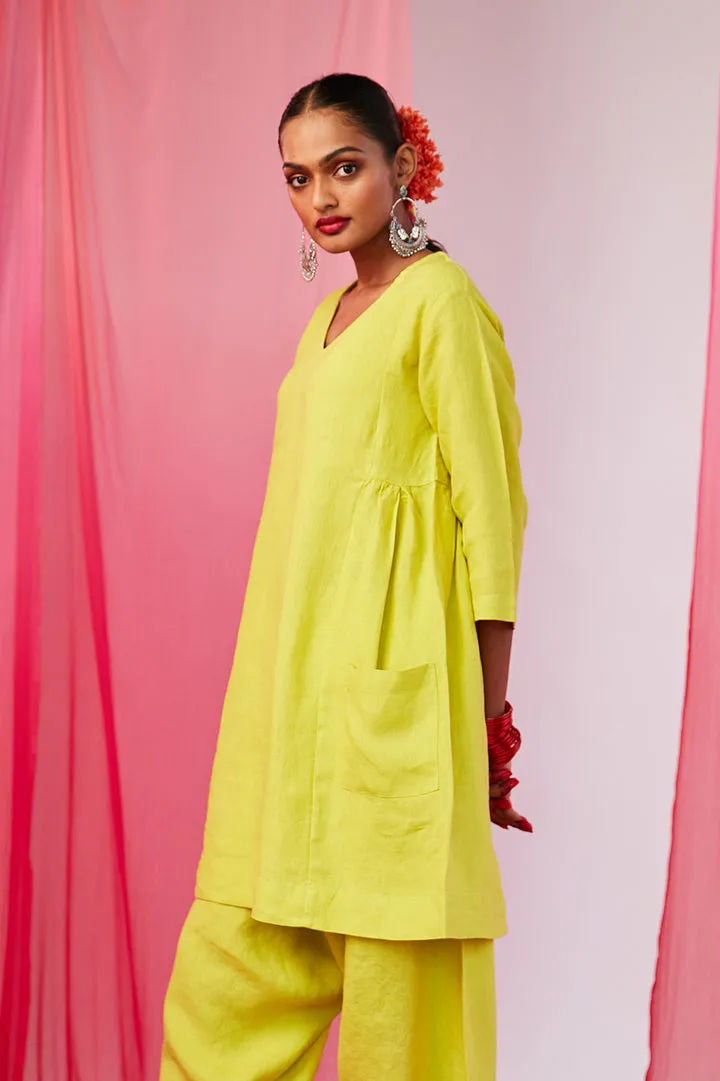 Keri Linen Kurta Set